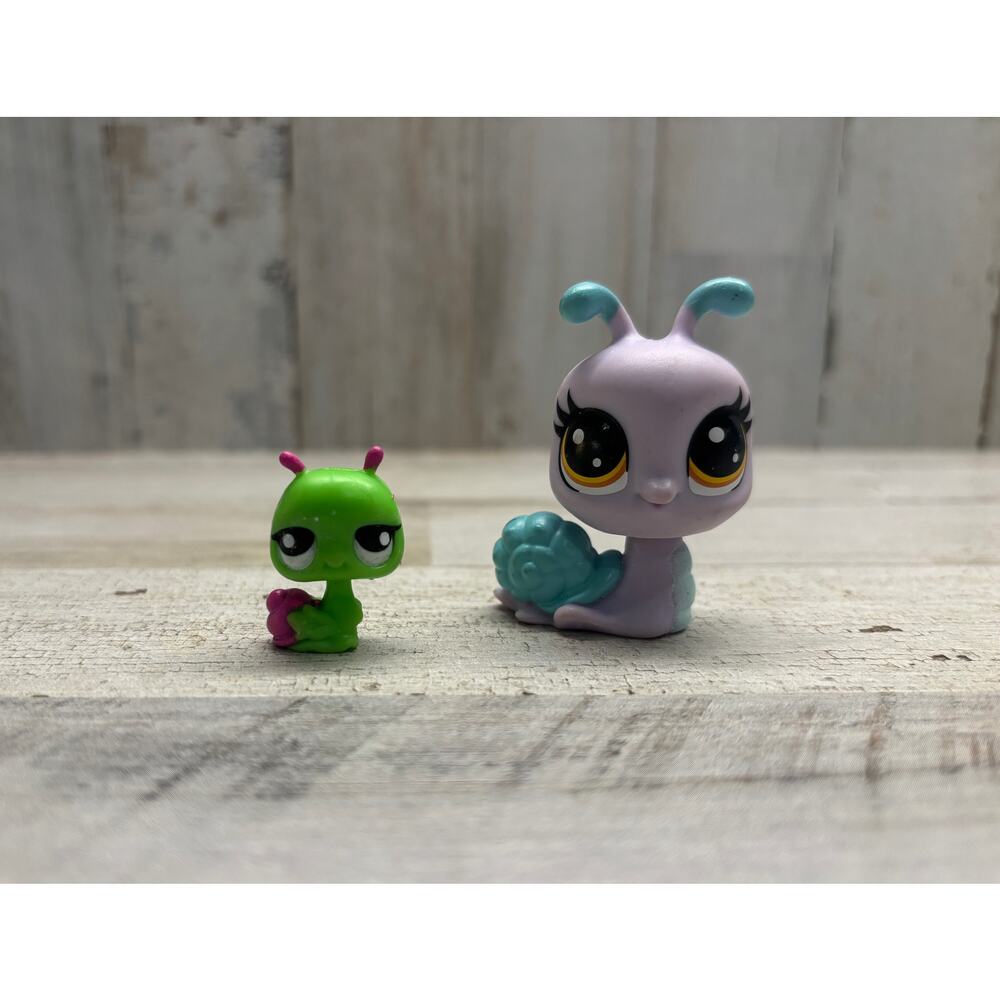Littlest Pet Shop LPS Vintage Lot of Snails Slugs in Shell EUC